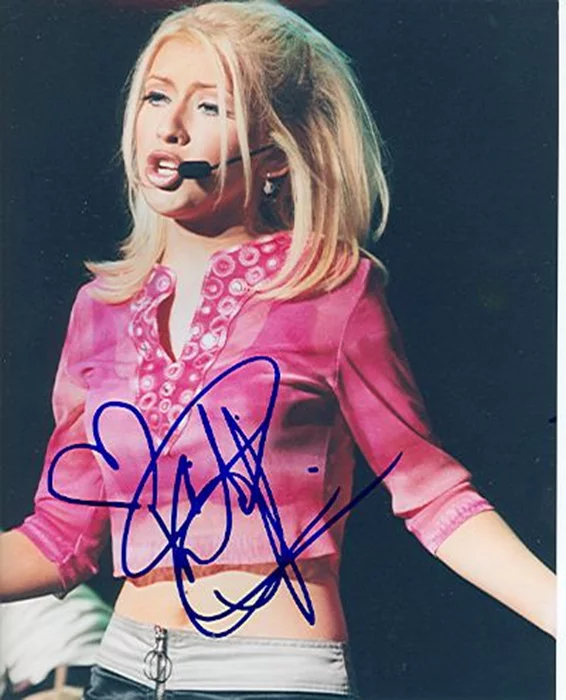 Christina Aguilera autograph