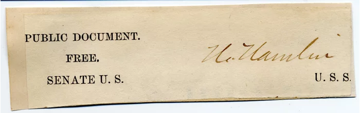Hannibal Hamlin autograph