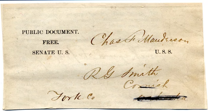 Charles Manderson autograph