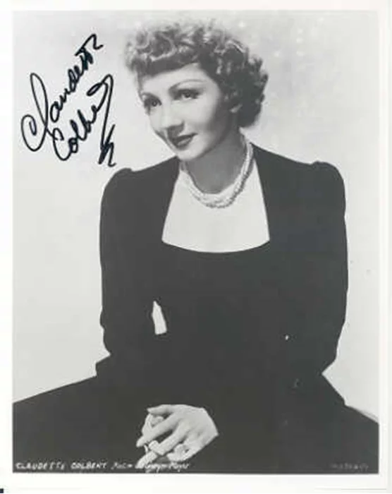 Claudette Colbert autograph