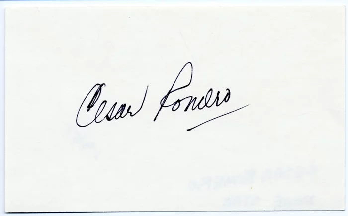 Cesar Romero autograph