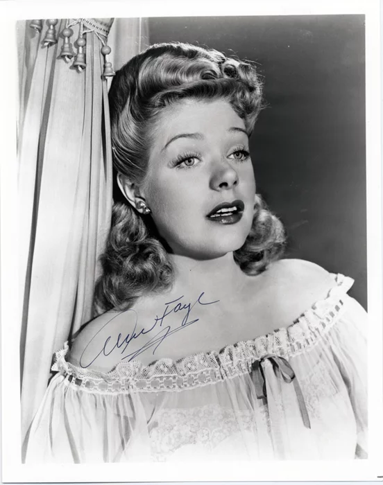 Alice Faye autograph