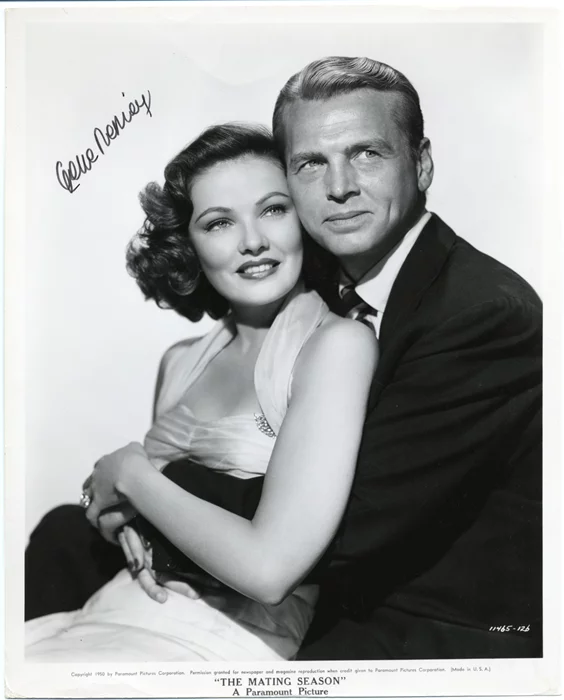 Gene Tierney autograph