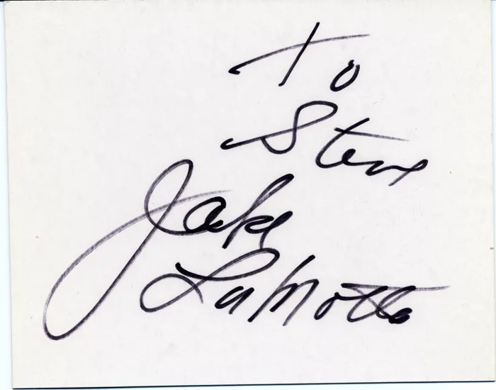 Jake La Motta autograph