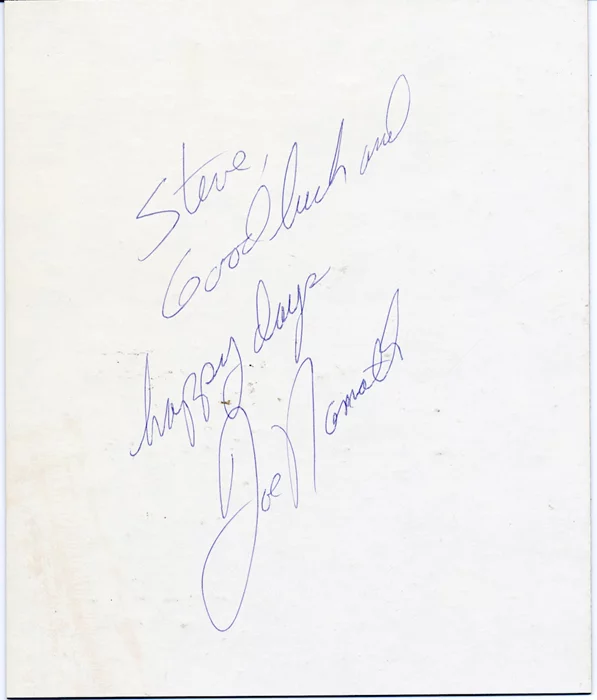 Joe Namath autograph
