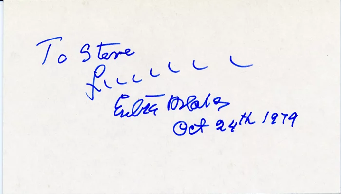 Eubie Blake autograph