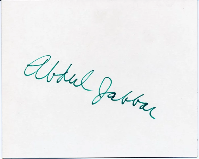 Kareem Abdul-Jabbar autograph
