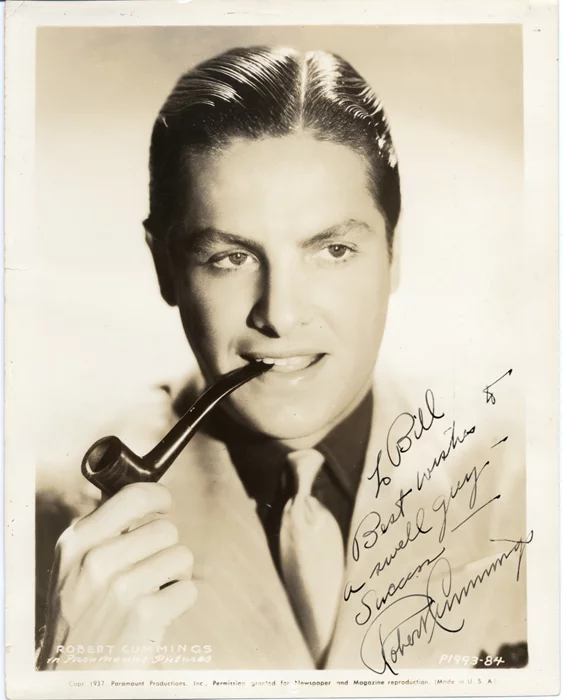 Robert Cummings autograph