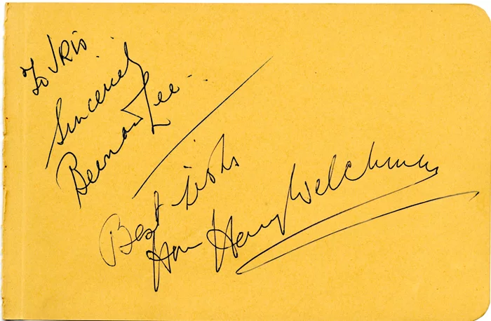 Bernard Lee autograph