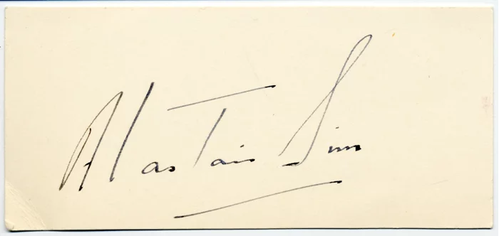 Alastair Sim autograph