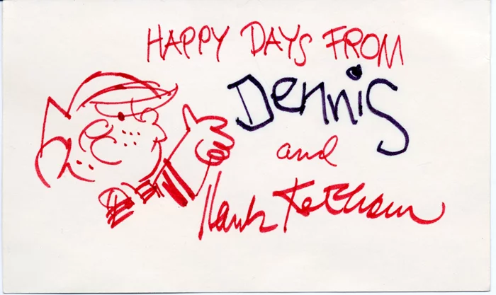 Hank Ketcham autograph