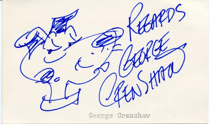 George Crenshaw autograph