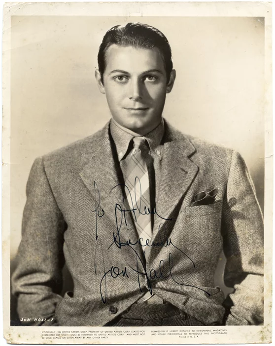 Jon Hall autograph