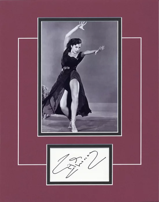 Cyd Charisse autograph