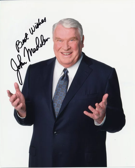 John Madden autograph