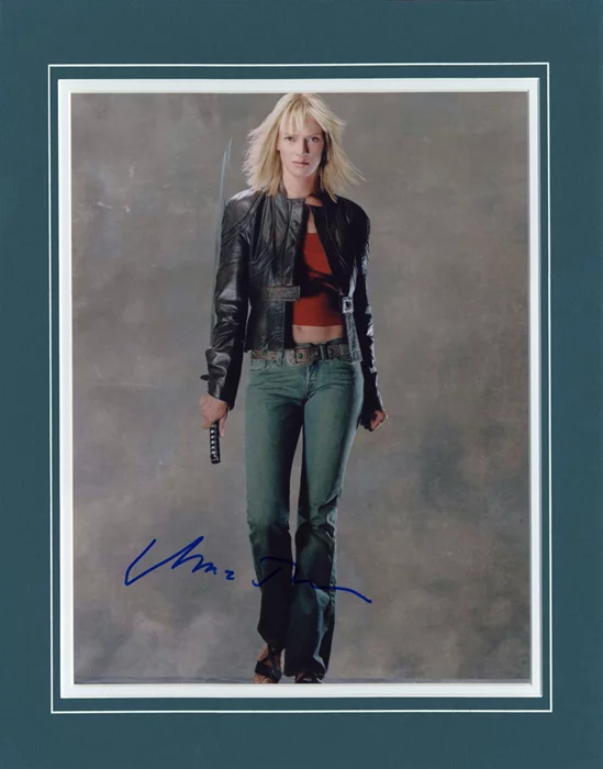 Uma Thurman autograph