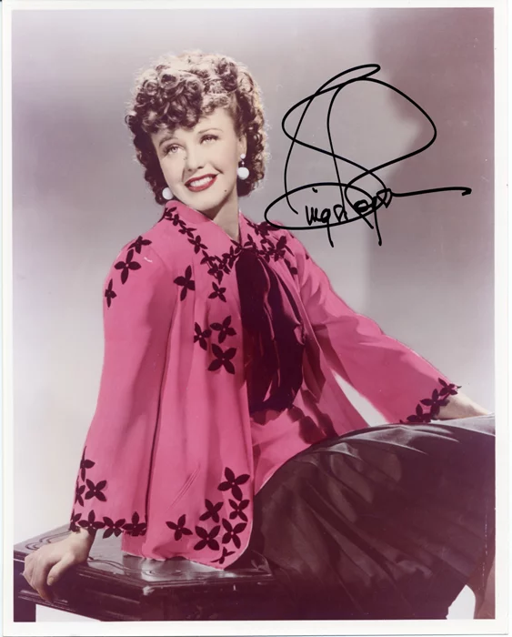 Ginger Rogers autograph