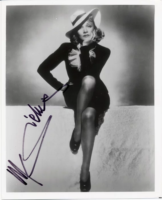 Marlene Dietrich autograph