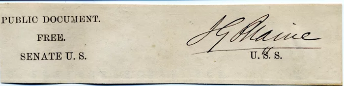 James Blaine autograph