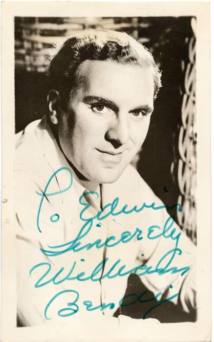 William Bendix autograph