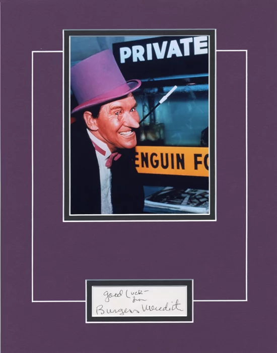 Burgess Meredith autograph