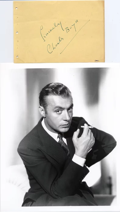 Charles Boyer autograph