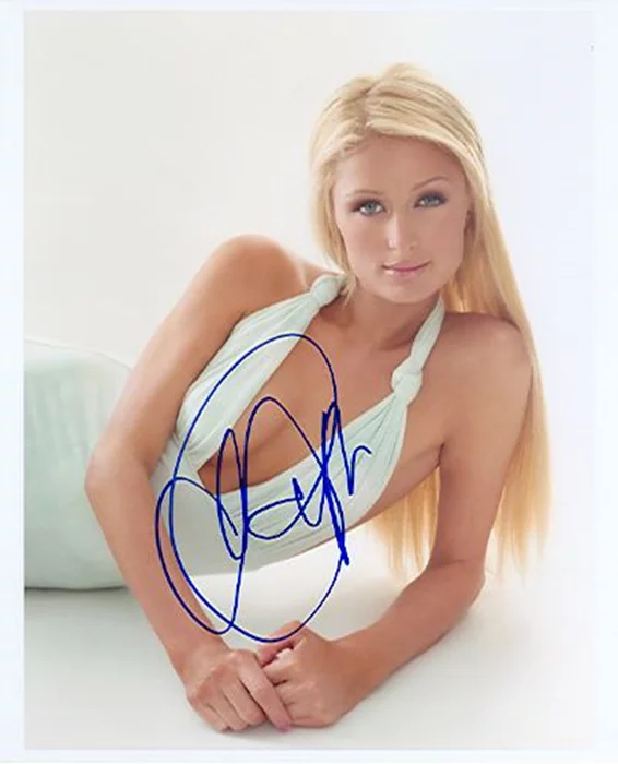 Paris Hilton autograph