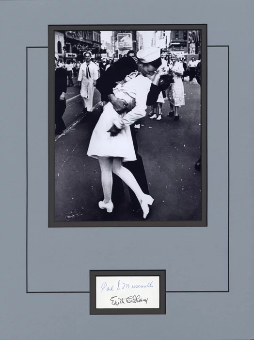 V-J Day Nurse and Sailor autograph