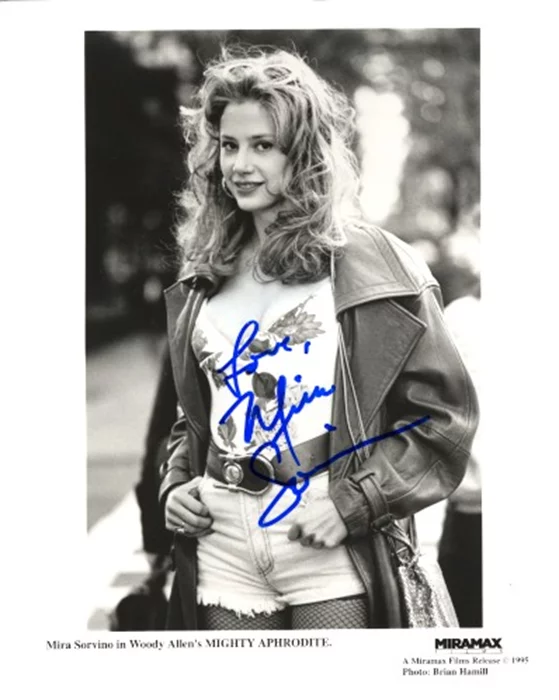 Mira Sorvino autograph