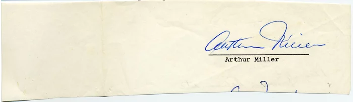 Arthur Miller autograph