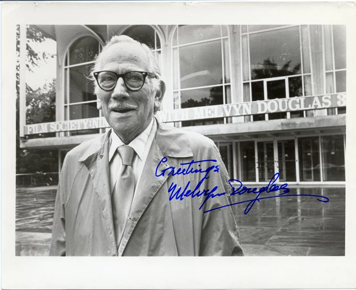 Melvyn Douglas autograph