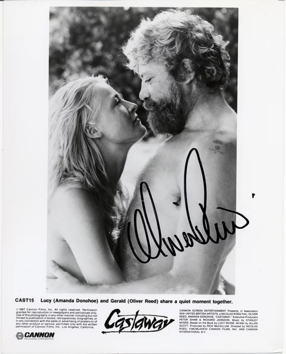 Oliver Reed autograph