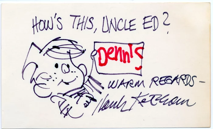 Hank Ketcham autograph