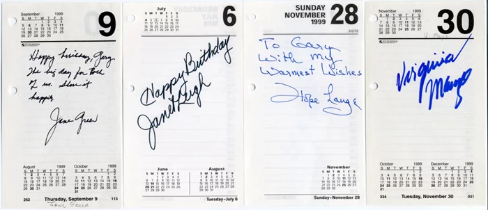 Deceased Actress Signature Lot autograph