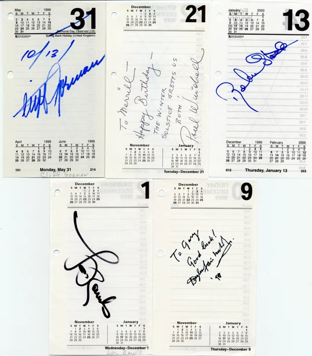 Deceased Actor/Singer Signature Lot autograph