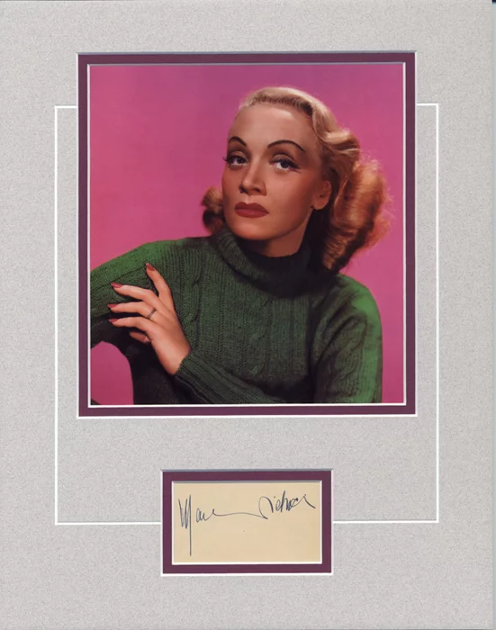 Marlene Dietrich autograph