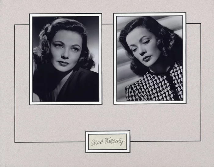 Gene Tierney autograph