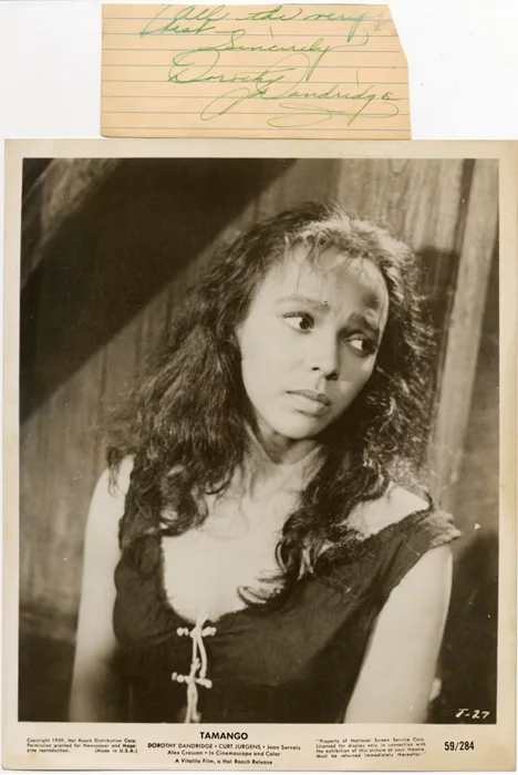 Dorothy Dandridge autograph