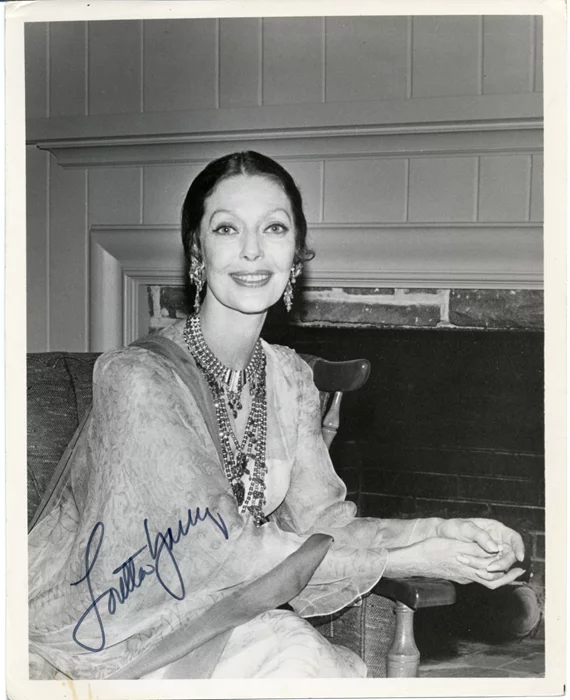Loretta Young autograph