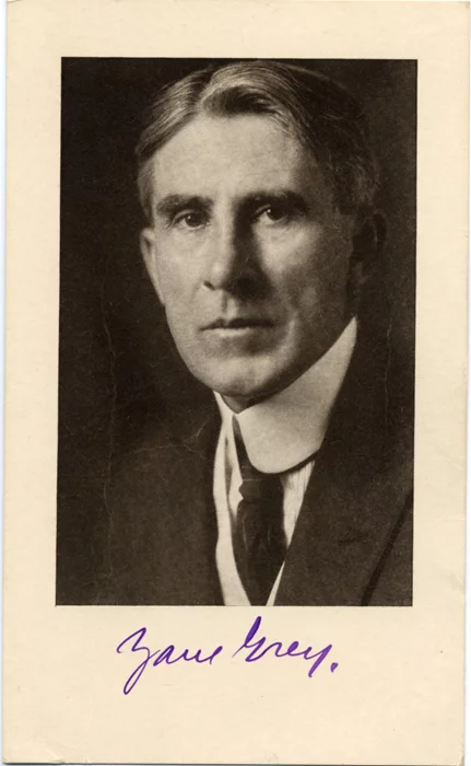 Zane Grey autograph