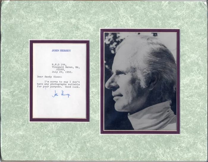 John Hersey autograph