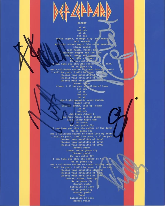 Def Leppard autograph