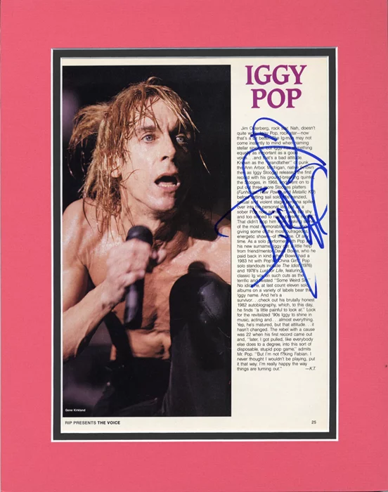 Iggy Pop autograph