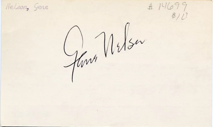 Gene Nelson autograph