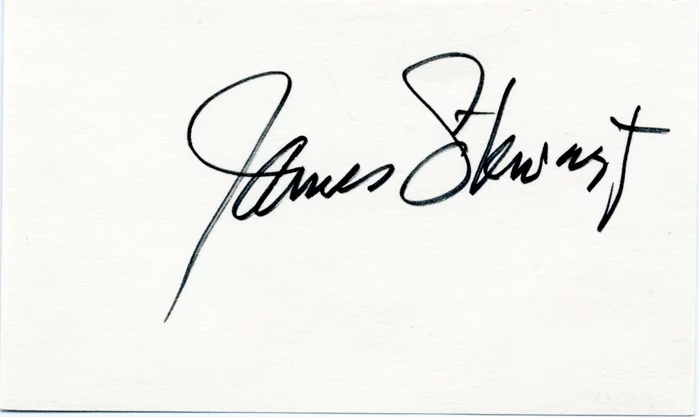 James Stewart autograph