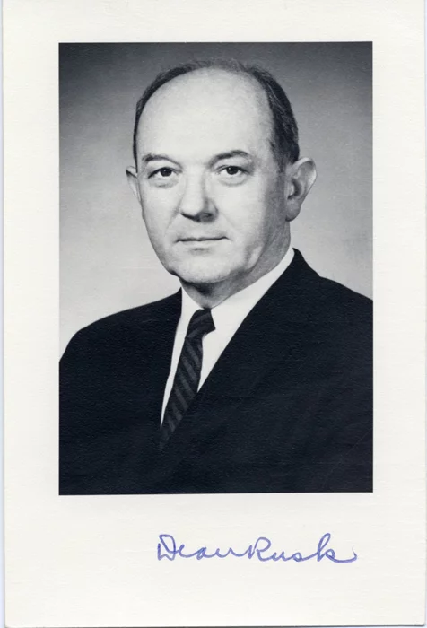 Dean Rusk autograph