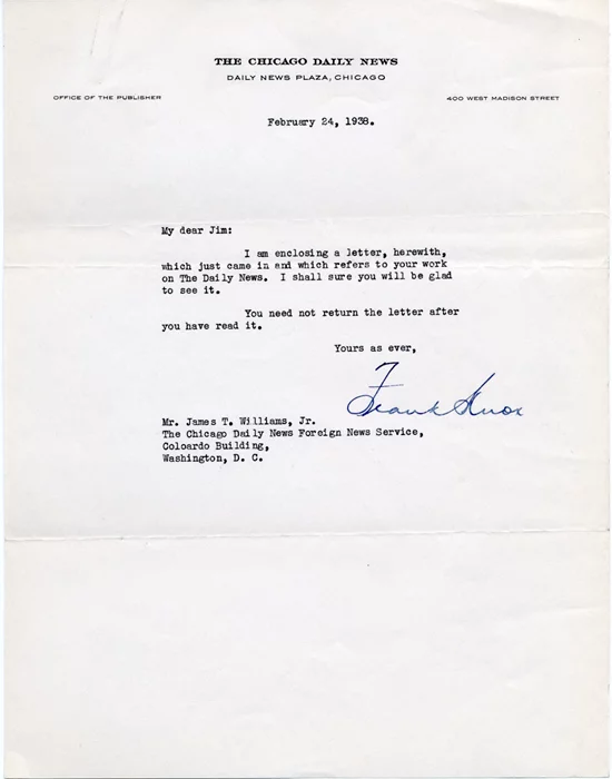 Frank Knox autograph
