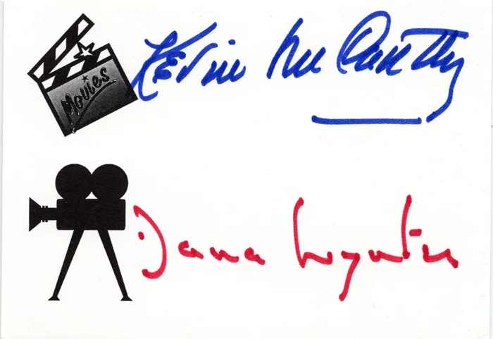 Kevin McCarthy & Dana Wynter autograph