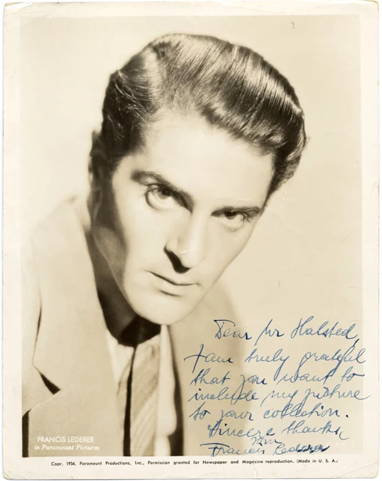 Francis Lederer autograph