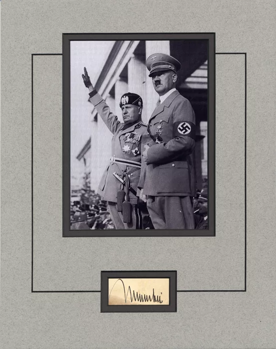 Benito Mussolini autograph